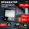 Прожектор светодиодный уличный на солн. бат. 100W, 1200 Лм, 5000K, с датч. движения, ПДУ, IP65