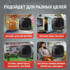 Звонок дверной беспроводной на батарейках 6 мелодий 100м IP44 с регулятором громкости черный АА/СR2032 90777
