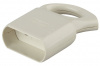 Розетка кабельная б/з 6A с кольцом непрямой ввод белая (10/200/7200) R1