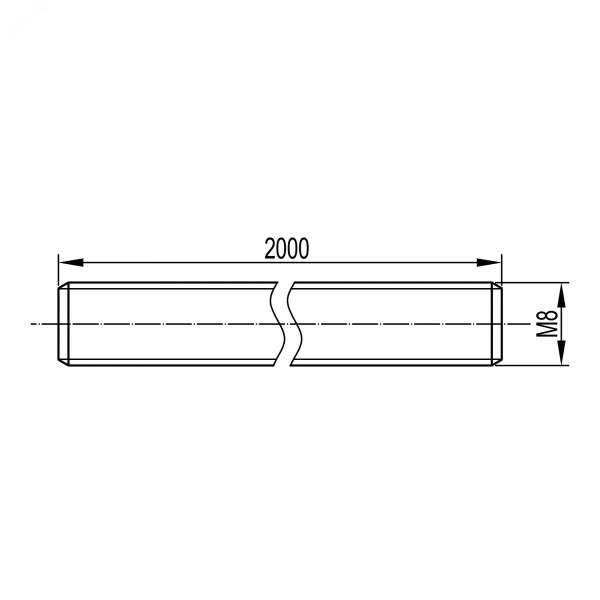 Шпилька М8х2000 DIN975 ТД5