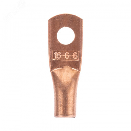 Наконечник медный ТМ 16-6-6 (16кв мм - 6мм) 100шт, REXANT