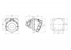 Розетка скрытой установки с наклоном IP67 63A 2P+E 230V