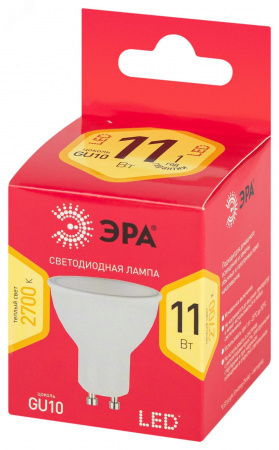 Лампа светодиодная LED 11 Вт 880Лм 2700К софит теплый GU10 220-240В LED MR16-11W-827-GU10 Red Line