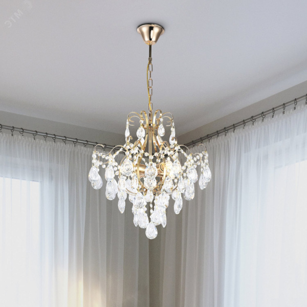 Люстра 4xE27 60Вт 1031-304 хрусталь классика Thea Rivoli