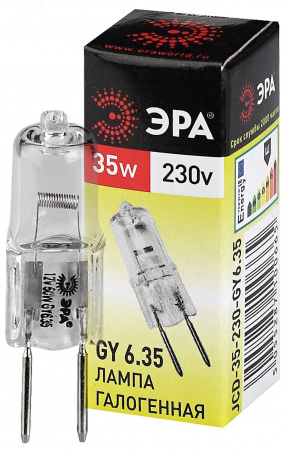 Лампа галогенная GY6.35-JCD-35W-230V (галоген, капсула, 35Вт, нейтр, GY6.35)
