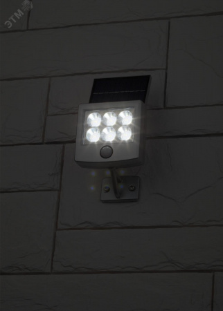 Прожектор с датчиком движения, на солнечной батарее, 6LED, 150 lm ERAFS048-08