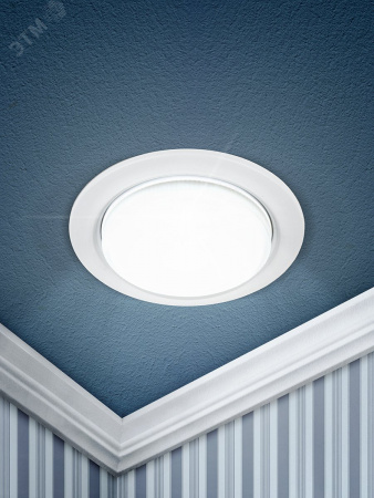 Светильник встраиваемый KL70 WH /1 под лампу Gx53 тонкий 220V 13W белый (40/2200)
