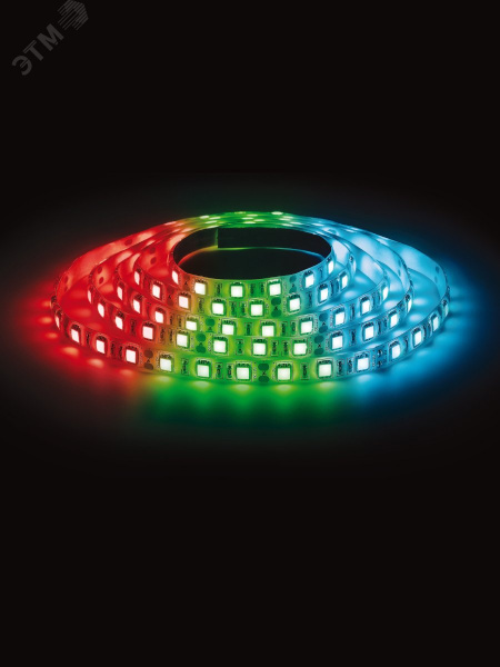 Лента светодиодная 7,2Вт/м 12В RGB IP20 60LED/м LS5050-7,2-30-12-RGB-IP20-1