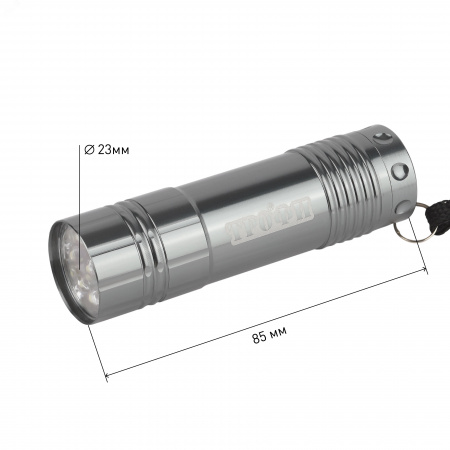 Фонарь Трофи 9xLED, алюм, 3хААА, карт