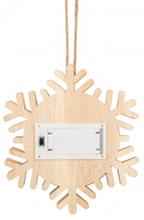 Новогодний декоративный светильник Снежинка, 15*15 см, 6 LED, 2*ААА ENGDS-6L