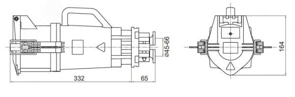 Розетка кабельная CS IP67 250A 3P+E+N 690В