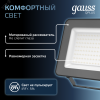 Прожектор светодиодный ДО 100 Вт 12000 лм 6500К AC 220В Черный IP65 210х32х283мм матированное закаленное стекло Qplus Gauss