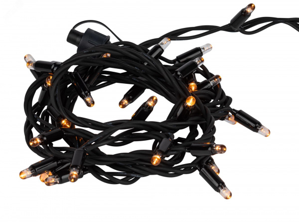 Гирлянда 30LED Нить 3 м,желтый свет, черн. каучук, 220В, IP65 ERAPS-NZ1