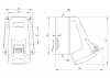 Розетка кабельная наружная IP44 16A 2P+E 230V