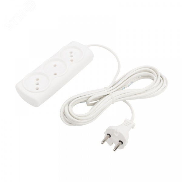 Удлинитель PROconnect STANDARD 3 гнезда, 5 м, 2х0.75 мм, б/з, белый