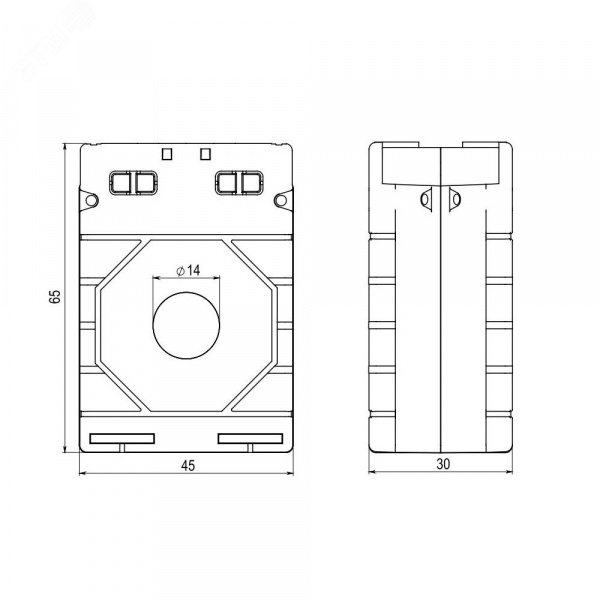 Трансформатор тока CT14 300A, класс 0.5, 2.5ВА