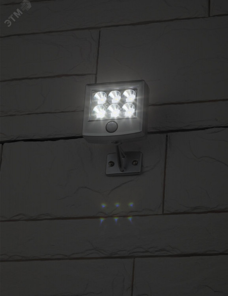 Прожектор с датчиком движения c выносной солнечной батареей, 6LED,150lm ERAFS024-07