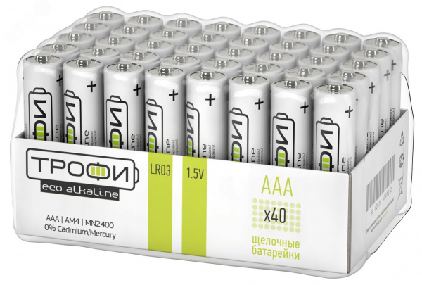 Батарейка Трофи LR03-40 bulk ENERGY Alkaline (40/960/38400)