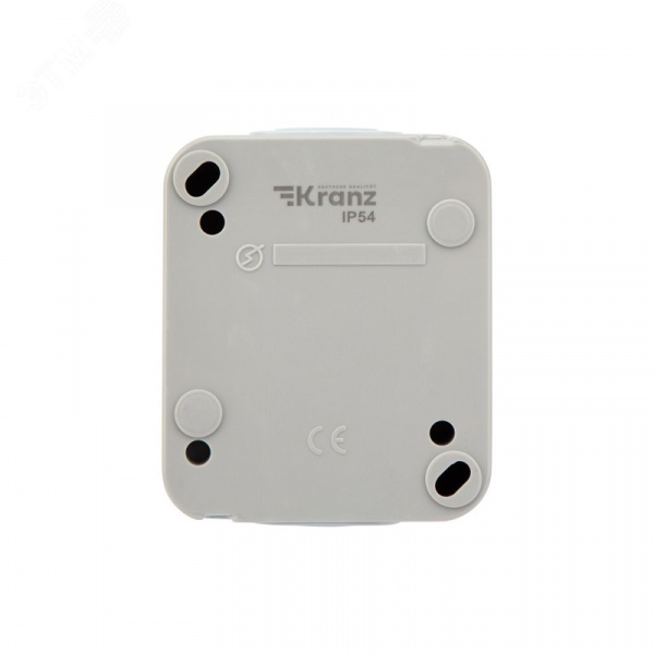 Розетка одноместная (керамика) Mini OG IP54, с заземлением, о/у, серая