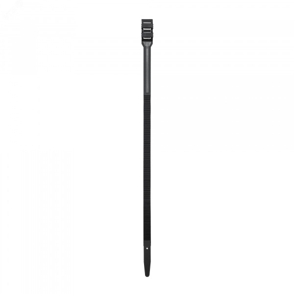 Хомут P6.6 с плоским замком, черный 9x300