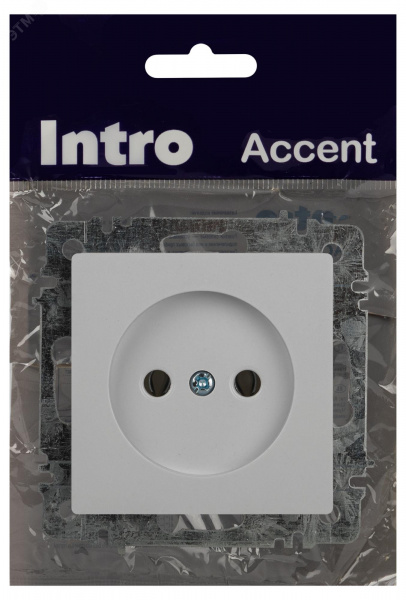 Розетка Intro Accent 6-201-01 2Р 16А-250В, IP20, СУ, AL/CU, белый