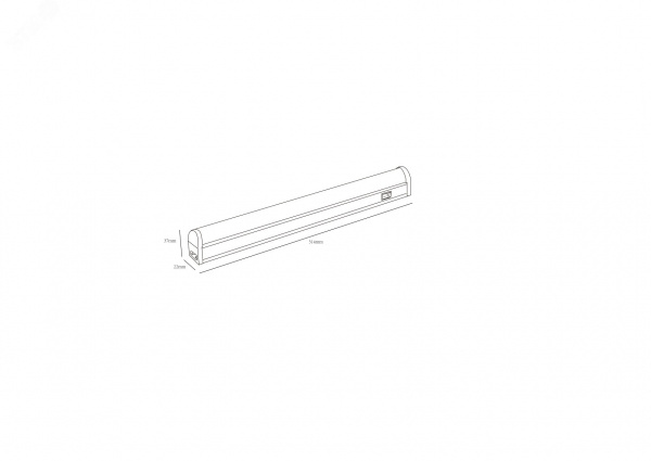 Линейный светодиодный светильник LLED-01-04W-4000-E 4Вт 4000К L311мм