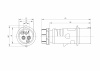 Вилка кабельная 32A 2P+E IP44 переносная 230V
