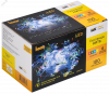 LIGHTING Гирлянда нить 10м 100 светодиодов RGB свет IP44 прозрачный шнур 3м 230В контроллер 8 сцен IEK