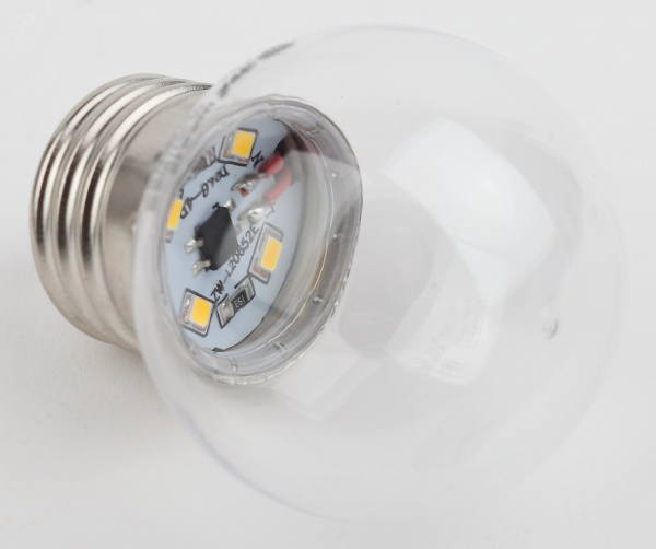 Лампа светодиодная декоративная LED 1 Вт 45Лм 3000К шар прозрачный, белт-лайт E27 220-240В ERAWL45-E27