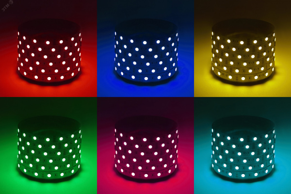 Лента светодиодная 14,4Вт/м 12В RGB IP20 60LED/м LS5050-14,4-60-12-RGB-IP20-1