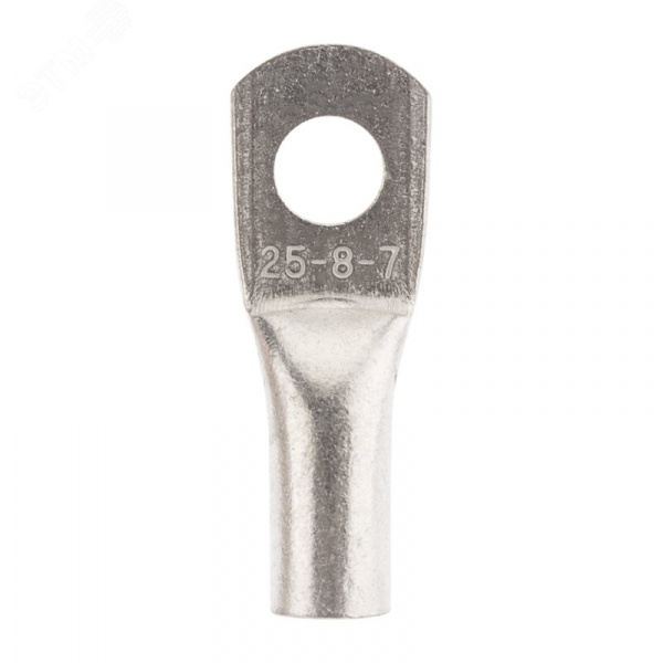Наконечник медный луженый ТМЛ 25–8–7 (25кв мм - 8мм) ГОСТ 7386-80, 10шт, REXANT
