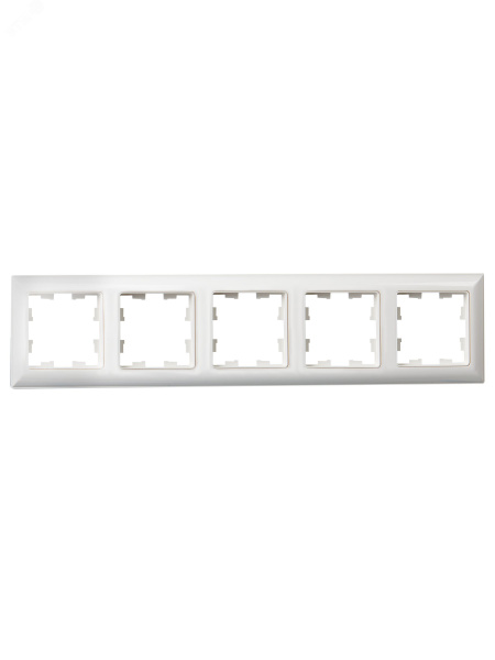 BRITE Рамка 5 постов РУ-5-Бр белый/белый IEK