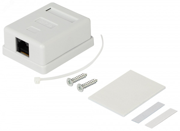Розетка компьютерная RJ-45 категория 5е неэкранированная 1-порт упаковка 40 штук