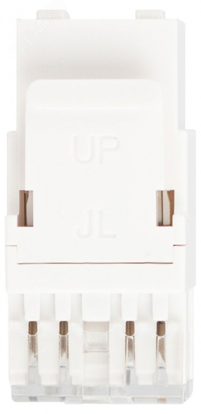 Коннектор RJ45 CAT6 UTP Keyston цвет белый для установки в Люки ЭРА ОФИС 18-8002-01