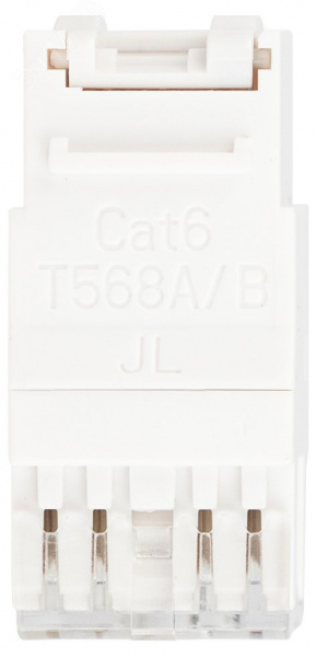 Коннектор RJ45 CAT6 UTP Keyston цвет белый для установки в Люки ЭРА ОФИС 18-8002-01