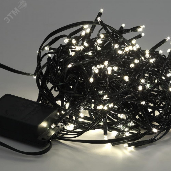 Гирлянда LED Нить Мишура 3,9 м зеленый провод, теплый свет, 220V ENIN - GW