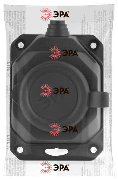 Колодка каучук с/з 1гн 16A IP44 черная K-1e-B-IP44