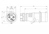 Вилка кабельная 16A 3P+E IP44 переносная 400V