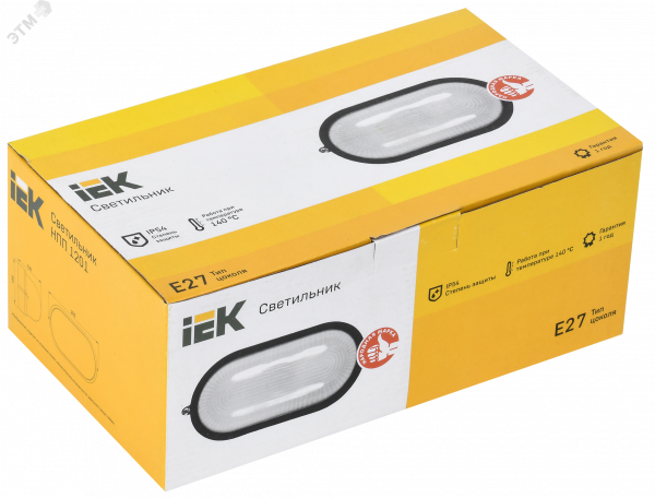Светильник НПП1201 белый/овал 100Вт IP54 IEK