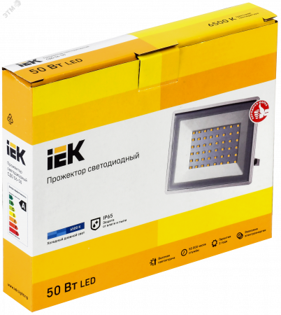 Прожектор светодиодный СДО 06-50 IP65 6500K белый IEK