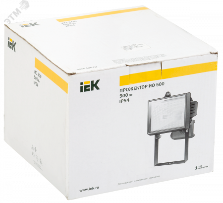 Прожектор ИО500 галогенный черный IP54 IEK