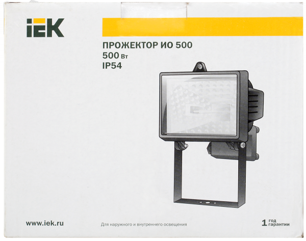 Прожектор ИО500 галогенный черный IP54 IEK