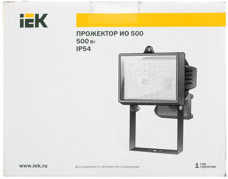 Прожектор ИО500 галогенный черный IP54 IEK