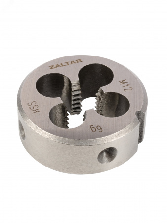 Плашка круглая резьбонарезная HSS, DIN 223 B (DIN EN 22568), M12x1.75, 38x14