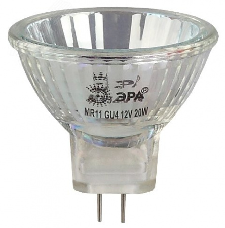 Лампа накаливания галогенная GU4-MR11-20W-12V-30CL (галоген, софит, 20Вт, нейтр, GU4) (10/200/12000)