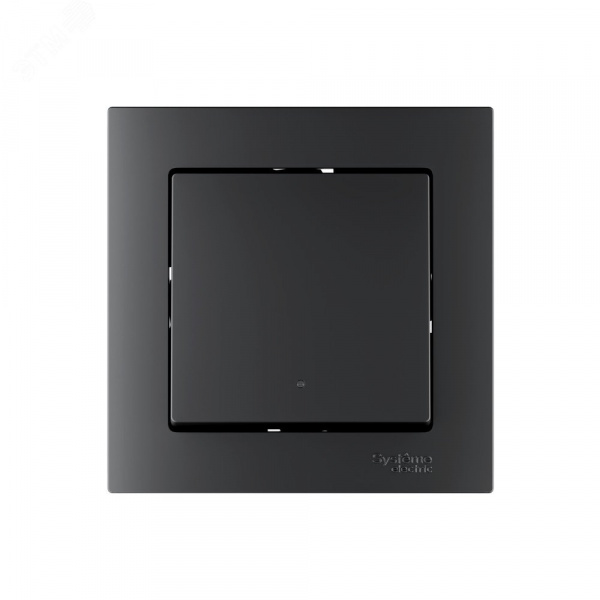 ATLASDESIGN SMART 1-кл. ВЫКЛЮЧАТЕЛЬ с подсв., Zigbee, сх.1, L+N, 10А, мех., КАРБОН