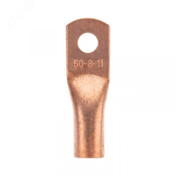 Наконечник медный ТМ 50-8-11 (50кв мм - 8мм) 100шт, REXANT