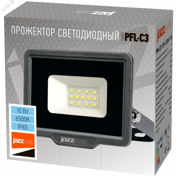 Прожектор светодиодный ДО-10Вт 6500К 1000Лм IP65 JazzWay
