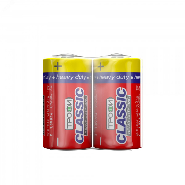 Батарейка Трофи R14-2S CLASSIC HEAVY DUTY Zinc (12/600/9600)