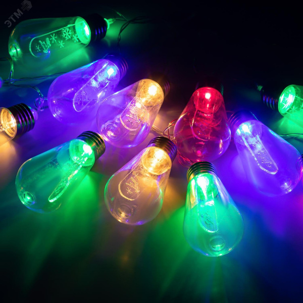 Гирлянда Нить С Новым годом, 1.8 м, 10 LED, мультиколор, IP20 ENIN-16M